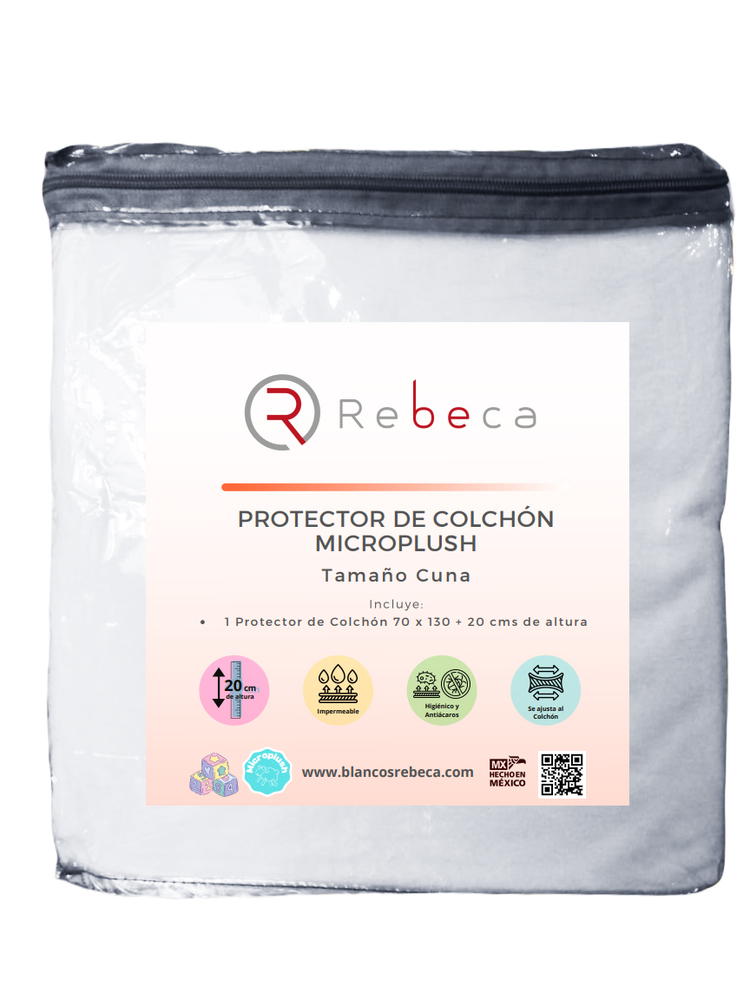 Foto 6 pulgar | Protector de Colchón Rebeca Microplush para Cuna Impermeable 1 Pieza color Blanco