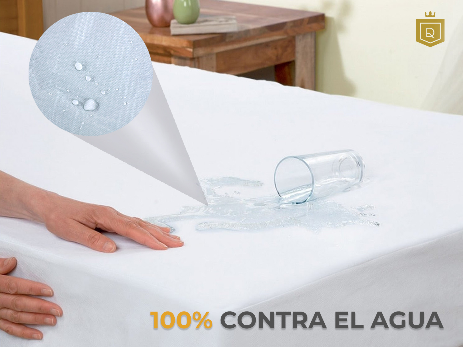 Foto 6 | Protector de Colchón Coolmax Acolchado King Size Dormireal color Blanco