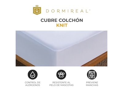 Foto 2 | Protector de Colchón Knit Tejido King Size Dormireal color Blanco