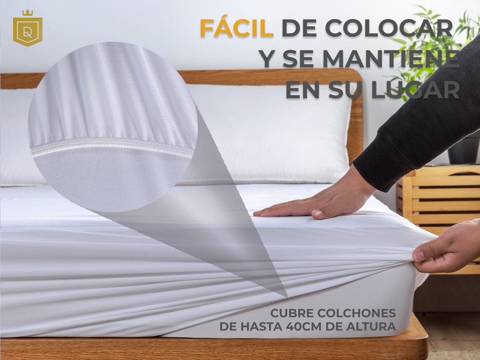 Foto 8 pulgar | Protector de Colchón Knit Tejido King Size Dormireal color Blanco