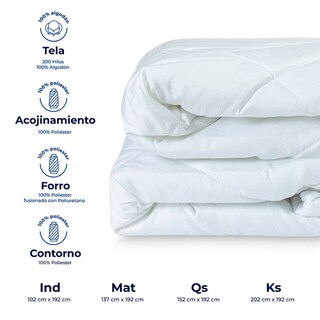Foto 3 | Protector de Colchón Spring Air Waterproof color Blanco Queen Size