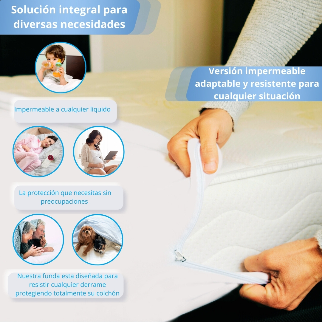 Foto 6 | Protector Anti Chinches de Colchón Individual Impermeable Full Protect Waterproof