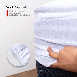 Foto 2 | Protector Cubrecolchón Impermeable Atlas Blanco King Size