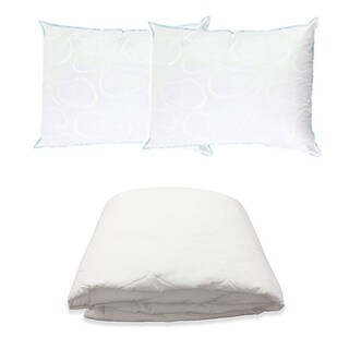 Foto 1 | Protector de Colchón Spring Air Supreme Blanco Quen Size + 2 Almohadas Spring Air Blancos