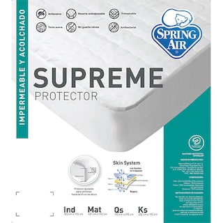 Foto 7 | Protector De Colchón Spring Air Supreme Color Blanco Individual