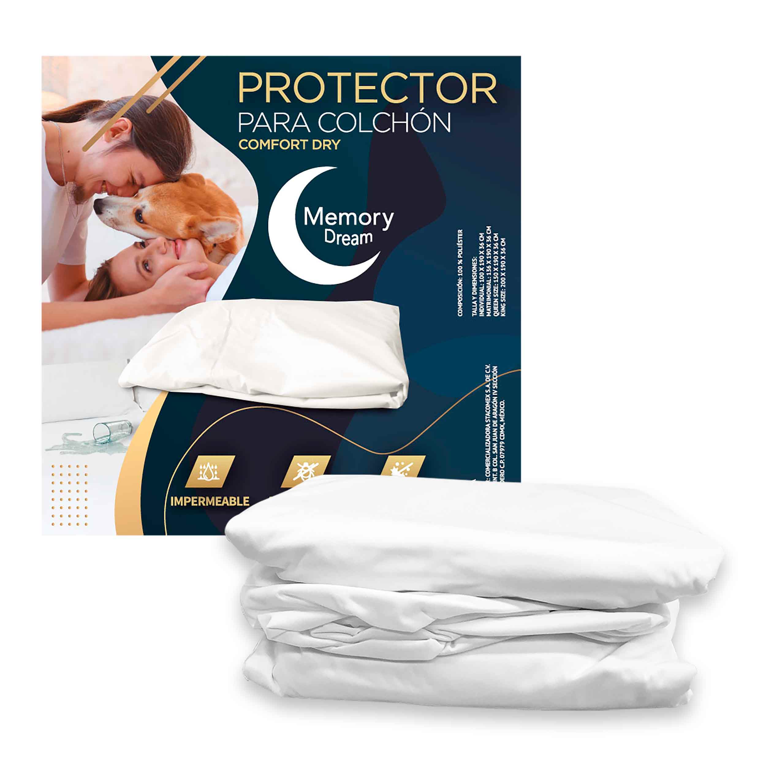 Foto 1 | Protector Cubre Colchón Memory Dream Impermeable King Size