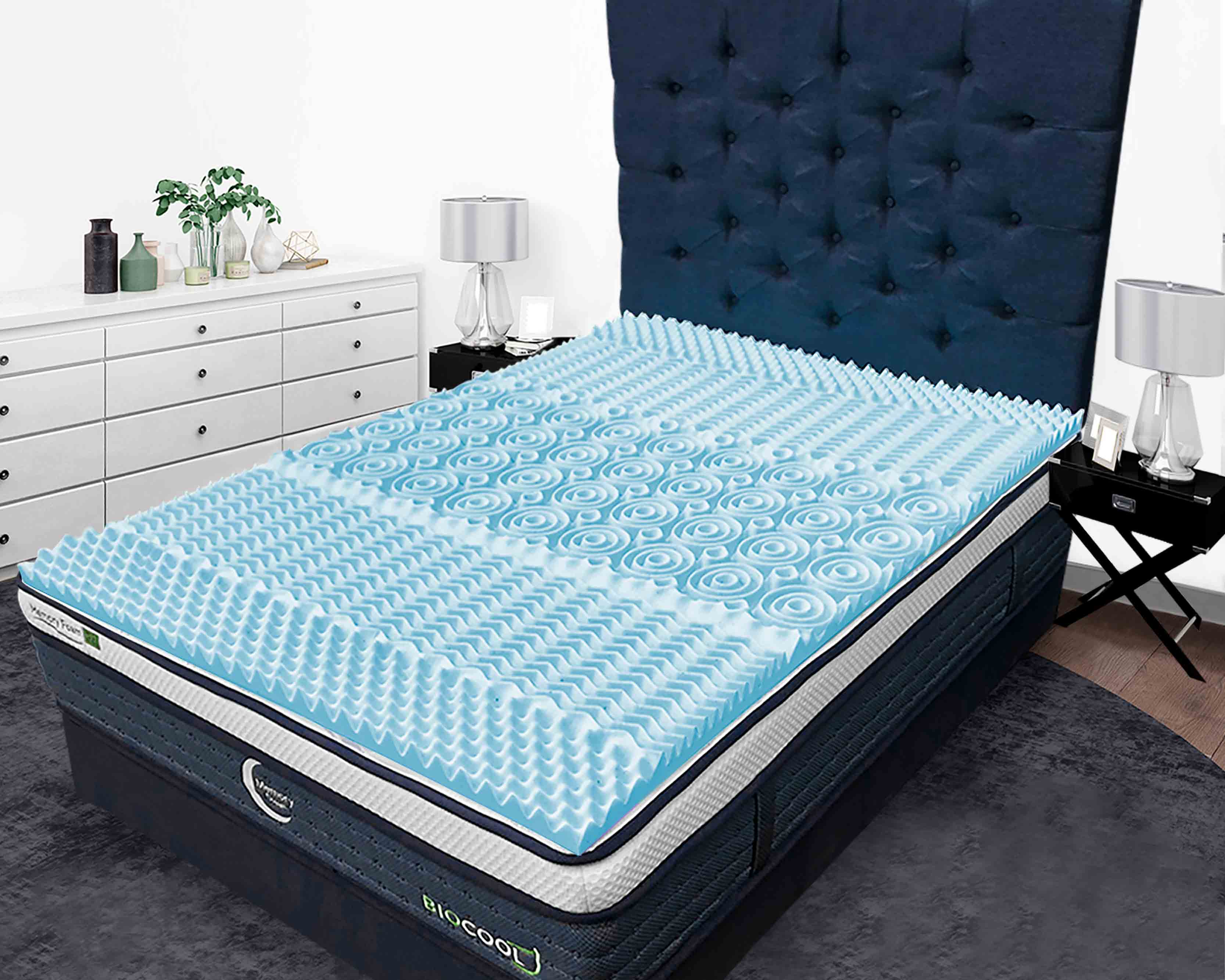 Foto 1 | Colchoneta Sobrecolchón Memory Foam Queen Cool Zone 5 Cm