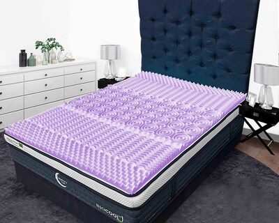 Foto 1 | Colchoneta Sobrecolchón Memory Foam Queen Lavanda 5 Cm