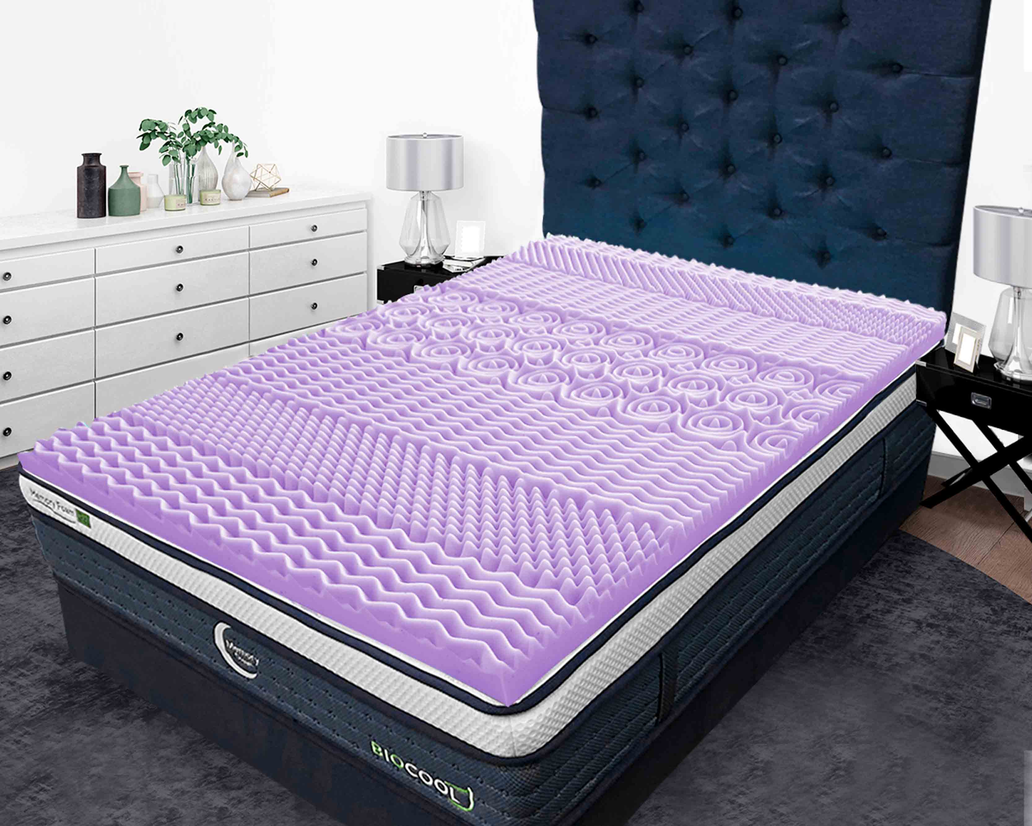 Foto 2 pulgar | Colchoneta Individual  Memory Foam Lavanda
