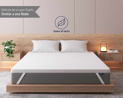 Foto 4 | Memory Dream, Colchoneta Matrimonial Sobrecolchón Con Tejido De Bamboo,memory Foam De 5 Cm, Con Funda Lavable