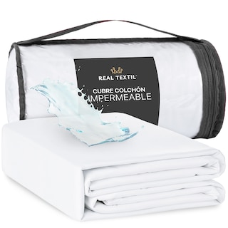Foto 1 | Protector De Colchón Real Textil Queen Size Blanco 100% Impermeable