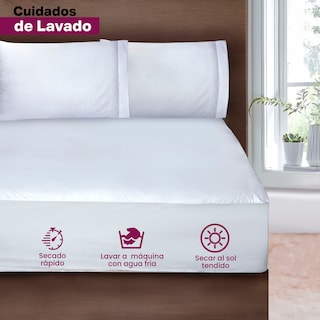 Foto 3 | Protector De Colchón Impermeable Cromo King Size Cubre Colchones De Hasta 40 Cm De Altura