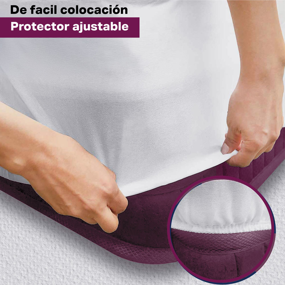 Foto 5 | Protector De Colchón Impermeable Cromo King Size Cubre Colchones De Hasta 40 Cm De Altura