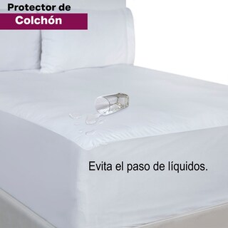 Foto 4 | Protector De Colchón Impermeable Cromo Matrimonial Cubre Colchones De Hasta 40 Cm De Altura