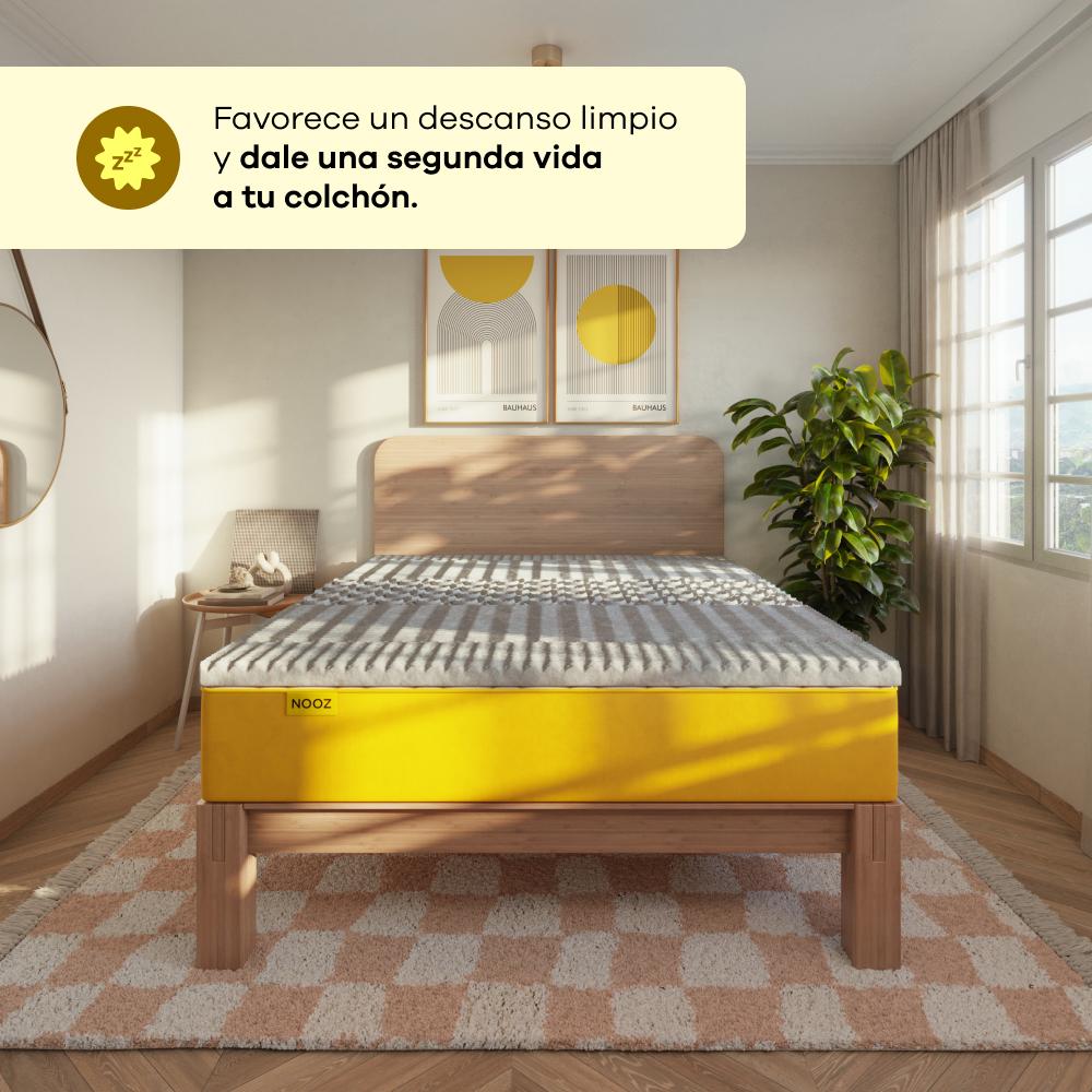 Foto 2 | Cubre Colchón Memory Foam con Carbón Activado Colchoneta Memory Foam 5 cm Alarga la Vida de tu Colchón