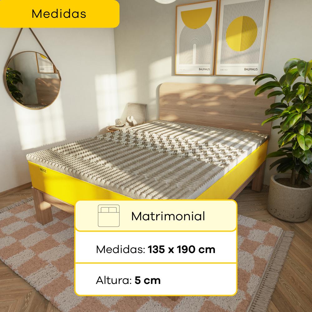 Foto 5 | Cubre Colchón Memory Foam con Carbón Activado Colchoneta Memory Foam 5 cm Alarga la Vida de tu Colchón