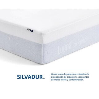 Foto 4 | Protector de Colchón Luuna Blanco Liso Impermeable Matrimonial