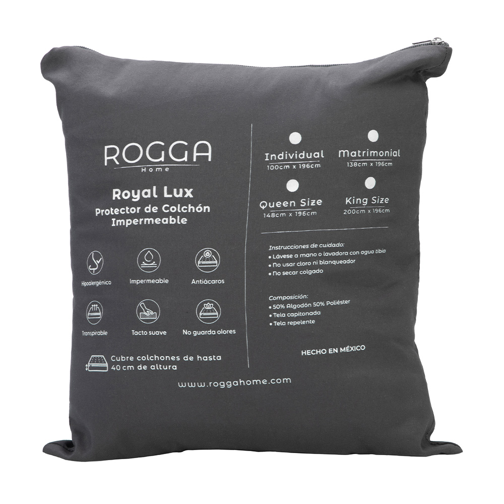 Foto 7 pulgar | Protector Dicasa Impermeable Gris Individual