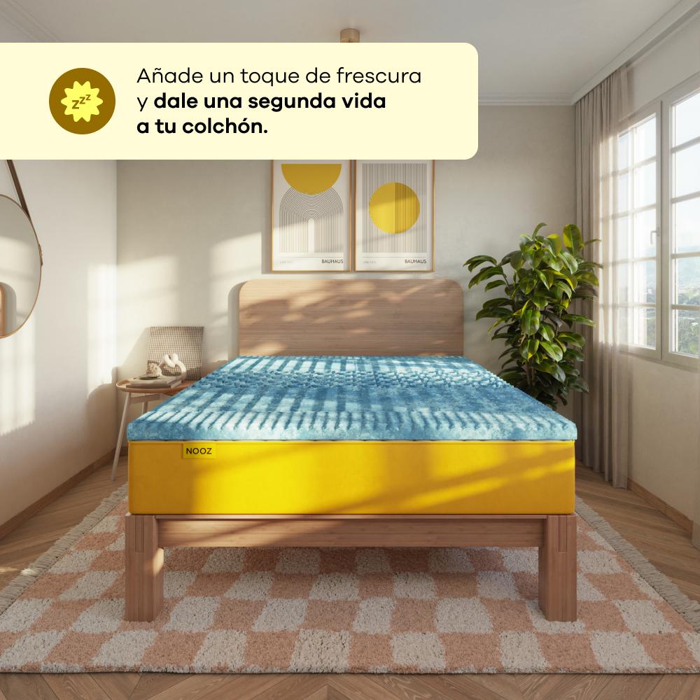 Foto 2 | Cubre Colchón Memory Foam Infusionado con Gel Colchoneta Memory Foam 5 cm Alarga la Vida de tu Colchón