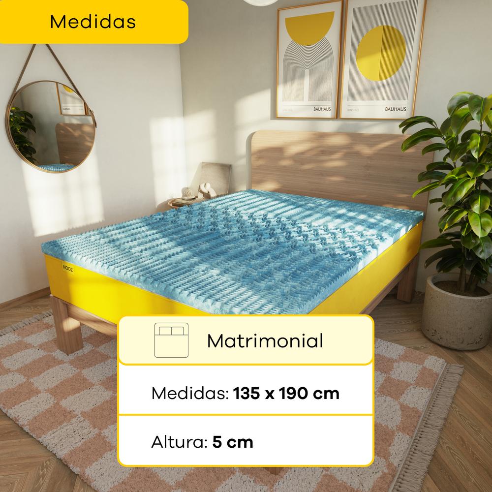 Foto 6 | Cubre Colchón Memory Foam Infusionado con Gel Colchoneta Memory Foam 5 cm Alarga la Vida de tu Colchón
