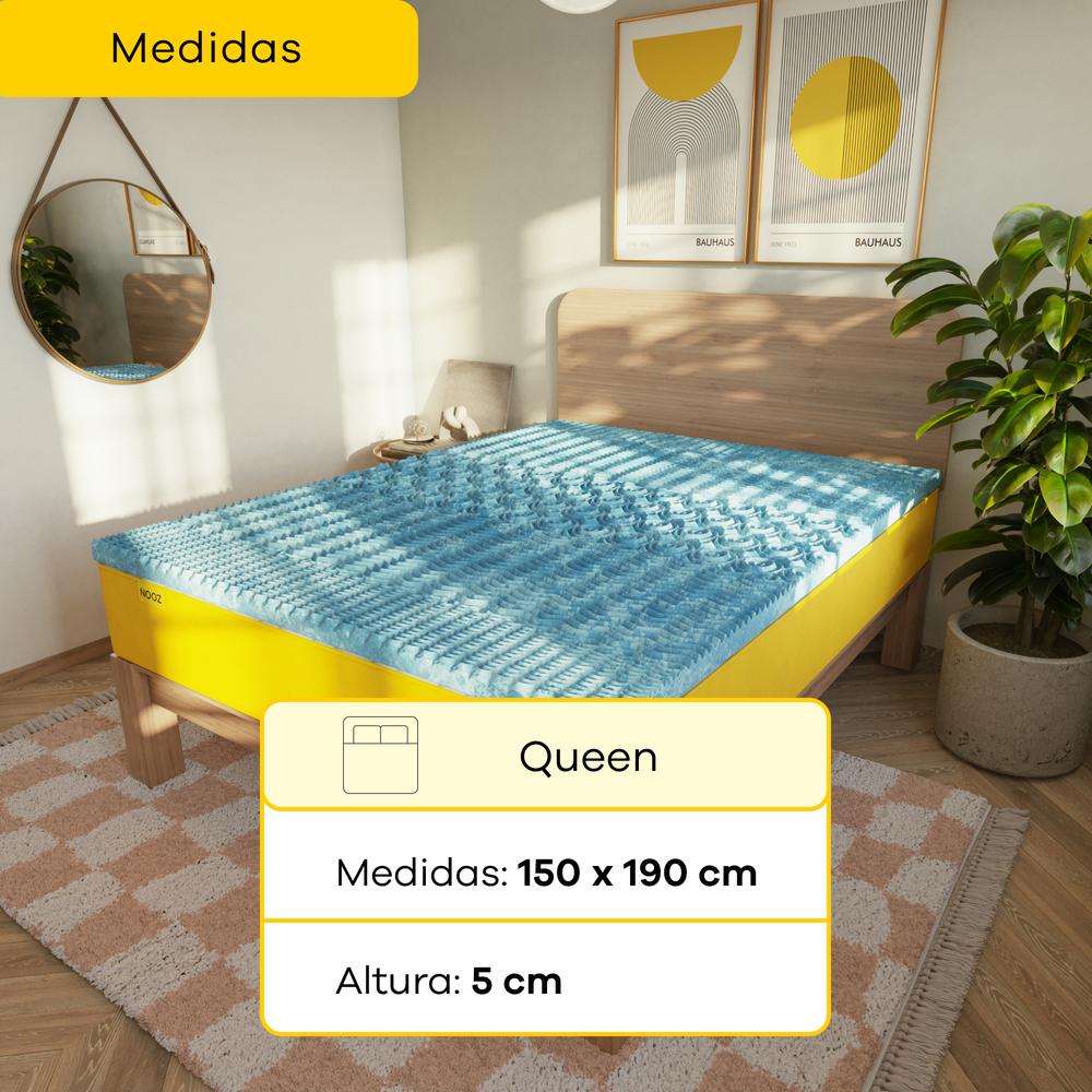 Foto 6 | Cubre Colchón Memory Foam Infusionado con Gel Colchoneta Memory Foam 5 cm Alarga la Vida de tu Colchón