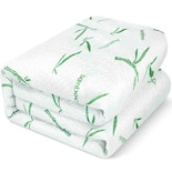 Cubrecolchón Protector de Cama Matrimonial de Bambú Impermeable 3D Transpirable y Lavable