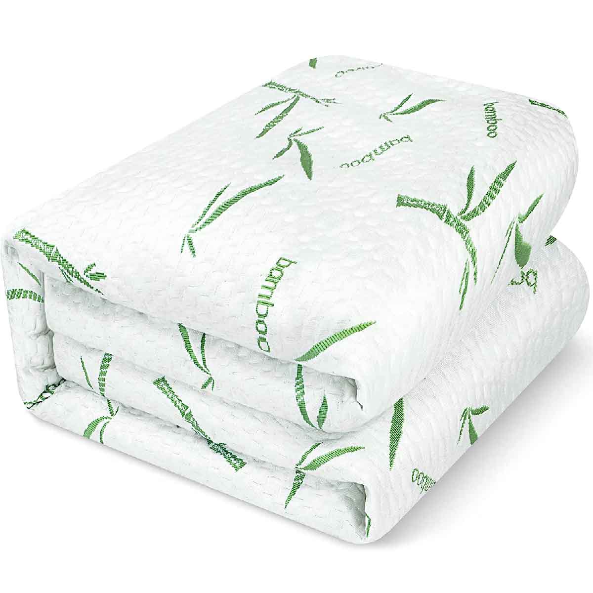 Foto 1 | Cubrecolchón Protector de Cama Queen de Bambú Impermeable 3D Transpirable y Lavable
