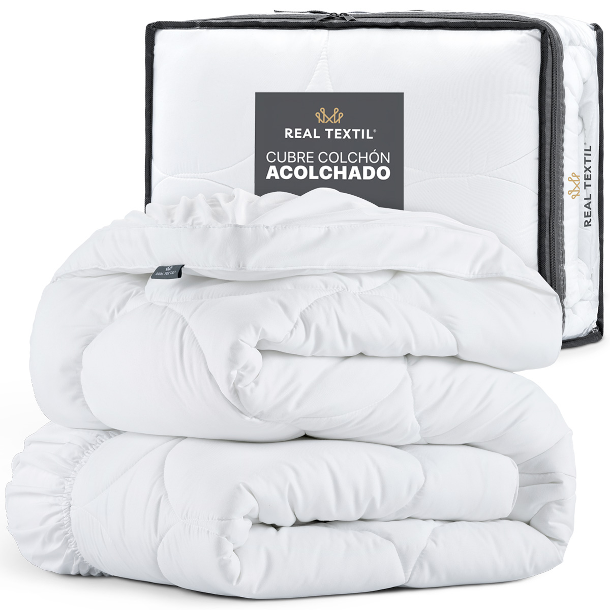 Foto 1 | Protector Cubre Colchón Acolchado Real Textil King Size