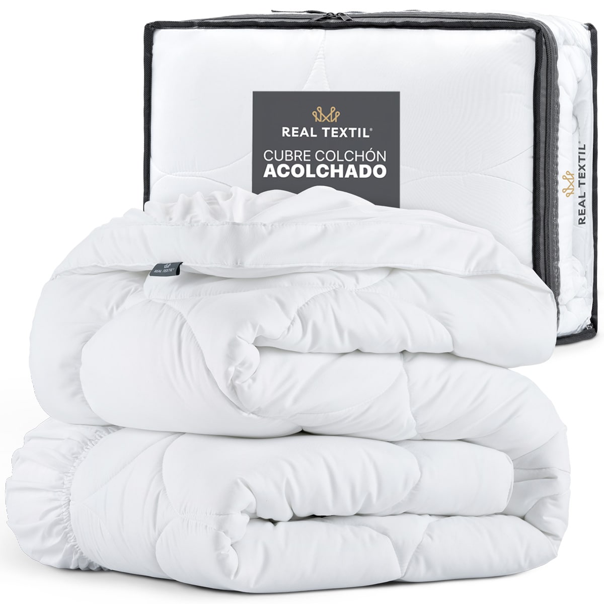 Protector Cubre Colchón Acolchado Real Textil Matrimonial $949