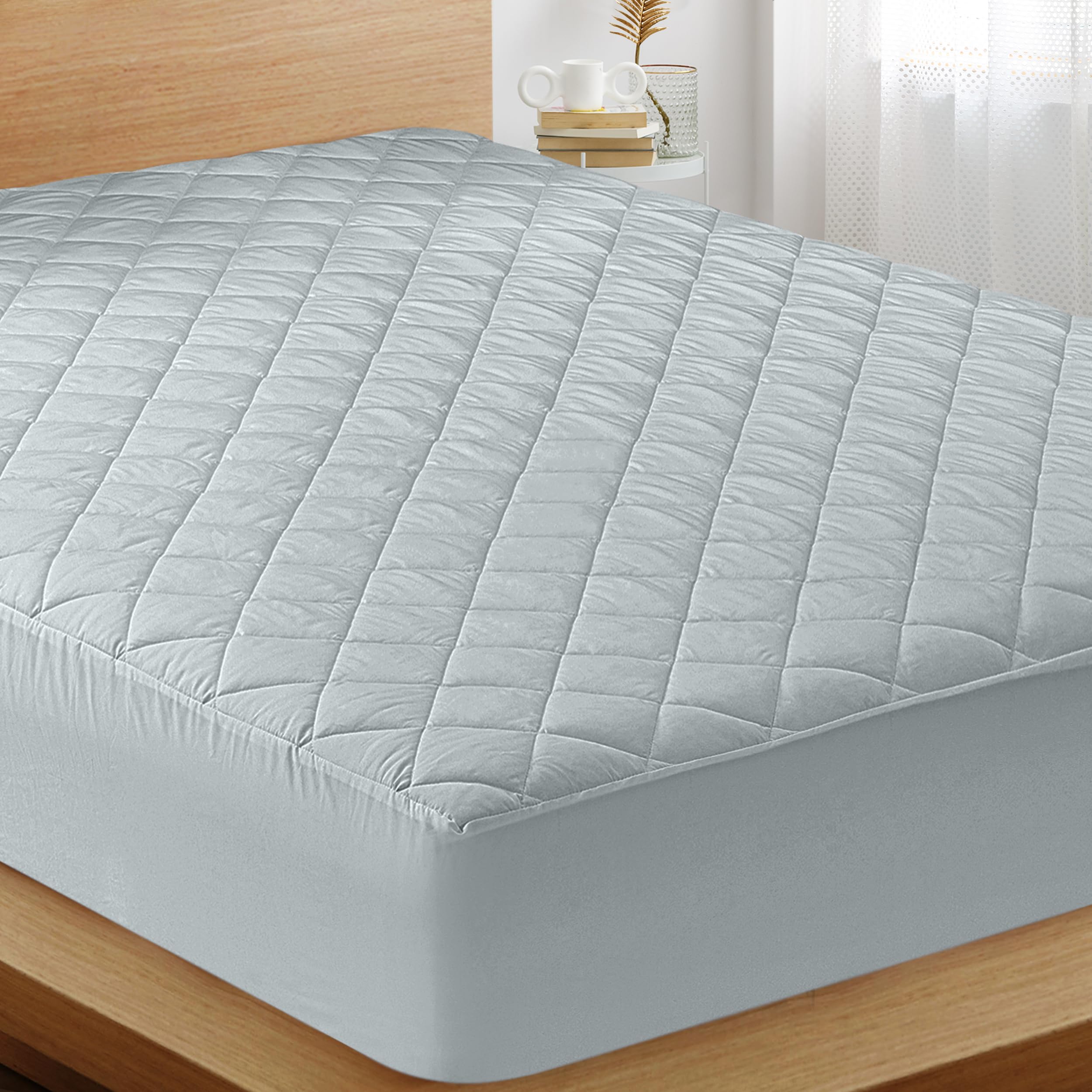 Foto 2 pulgar | Funda De Colchón Utopia Bedding Acolchada, Tamaño King Size, Gris Claro - Venta Internacional.