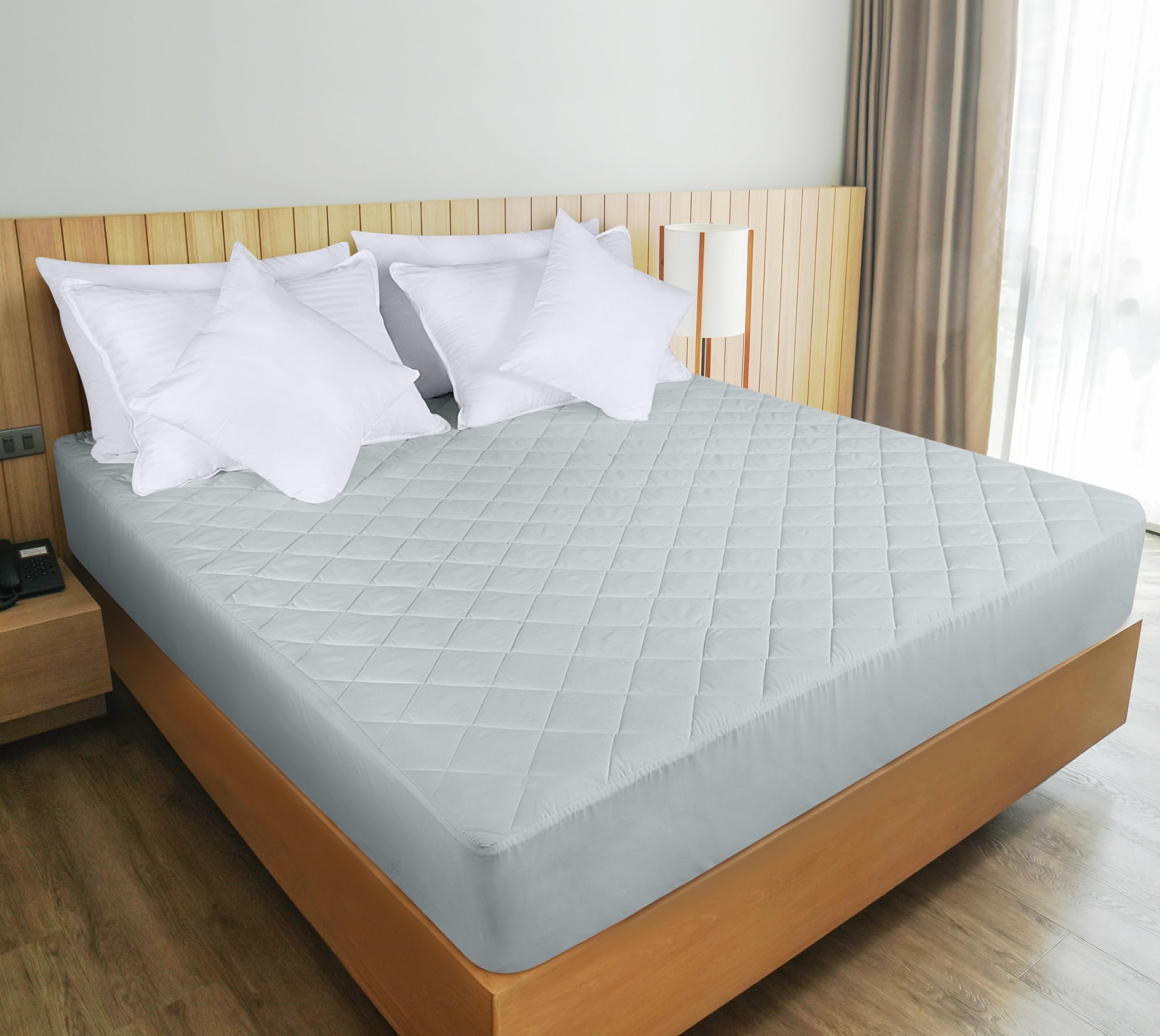 Foto 7 pulgar | Funda De Colchón Utopia Bedding Acolchada, Tamaño King Size, Gris Claro - Venta Internacional.