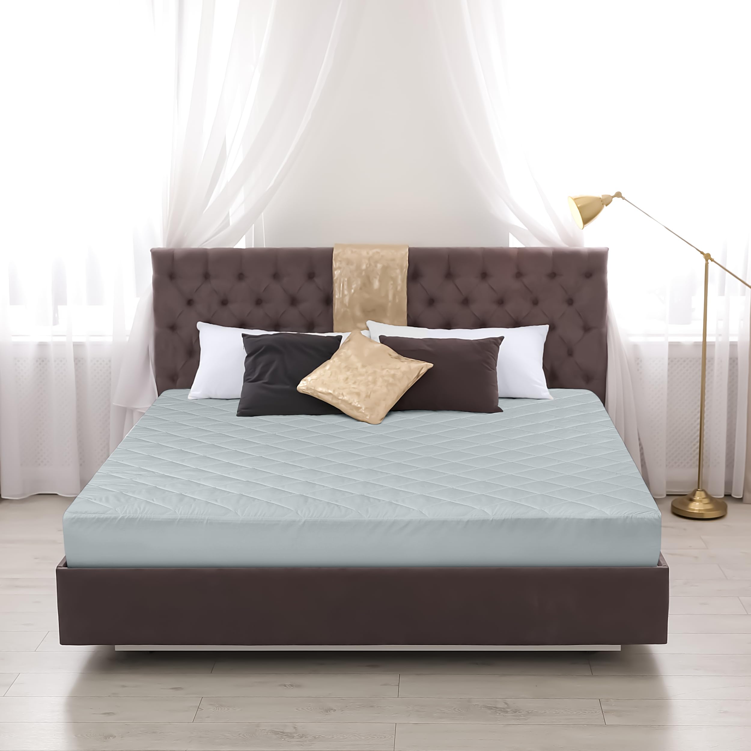 Foto 8 pulgar | Funda De Colchón Utopia Bedding Acolchada, Tamaño King Size, Gris Claro - Venta Internacional.