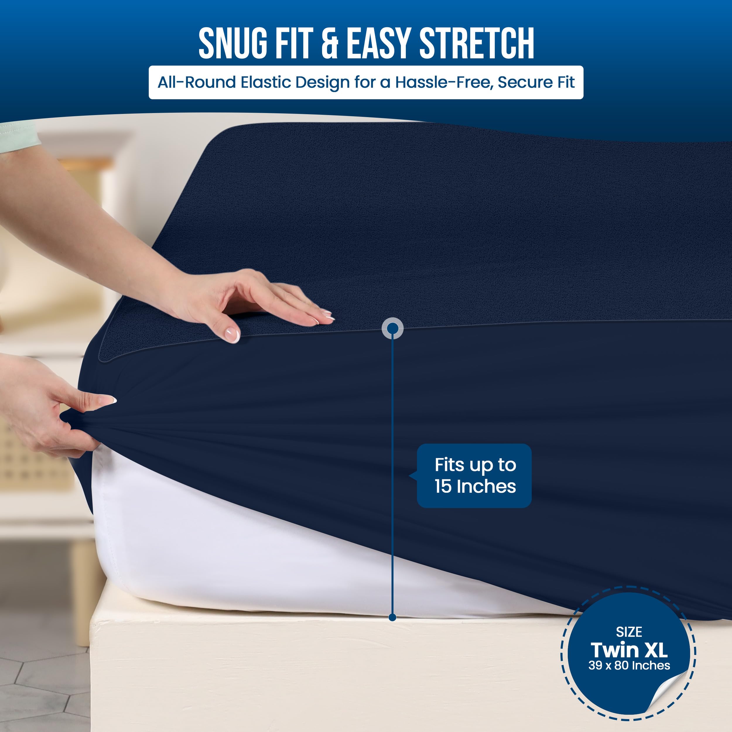 Foto 4 pulgar | Protector De Colchón Utopia Bedding, Impermeable, Tamaño Xl - Venta Internacional.