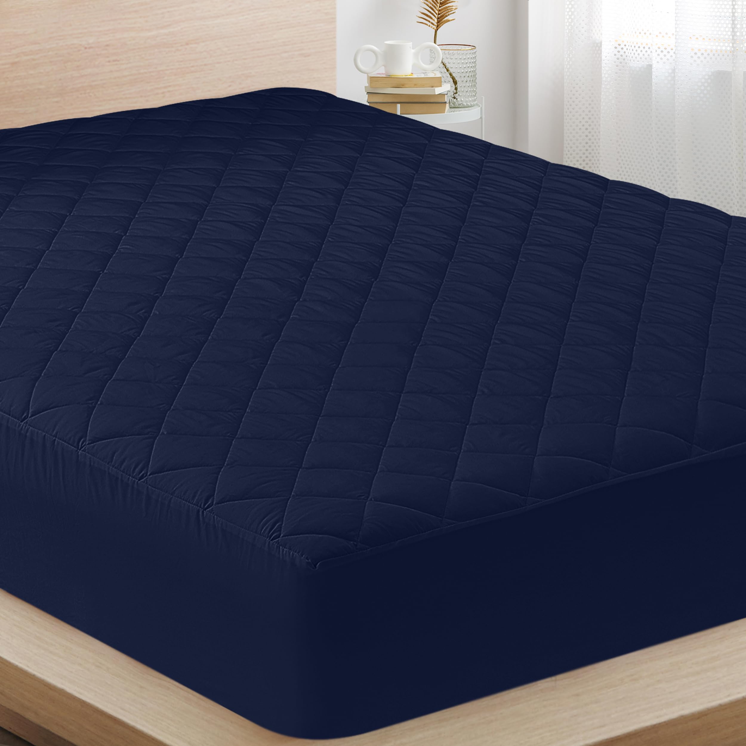 Foto 1 | Colchón Utopia Bedding Acolchado, Ajustado, Tamaño Doble, Azul Marino - Venta Internacional.