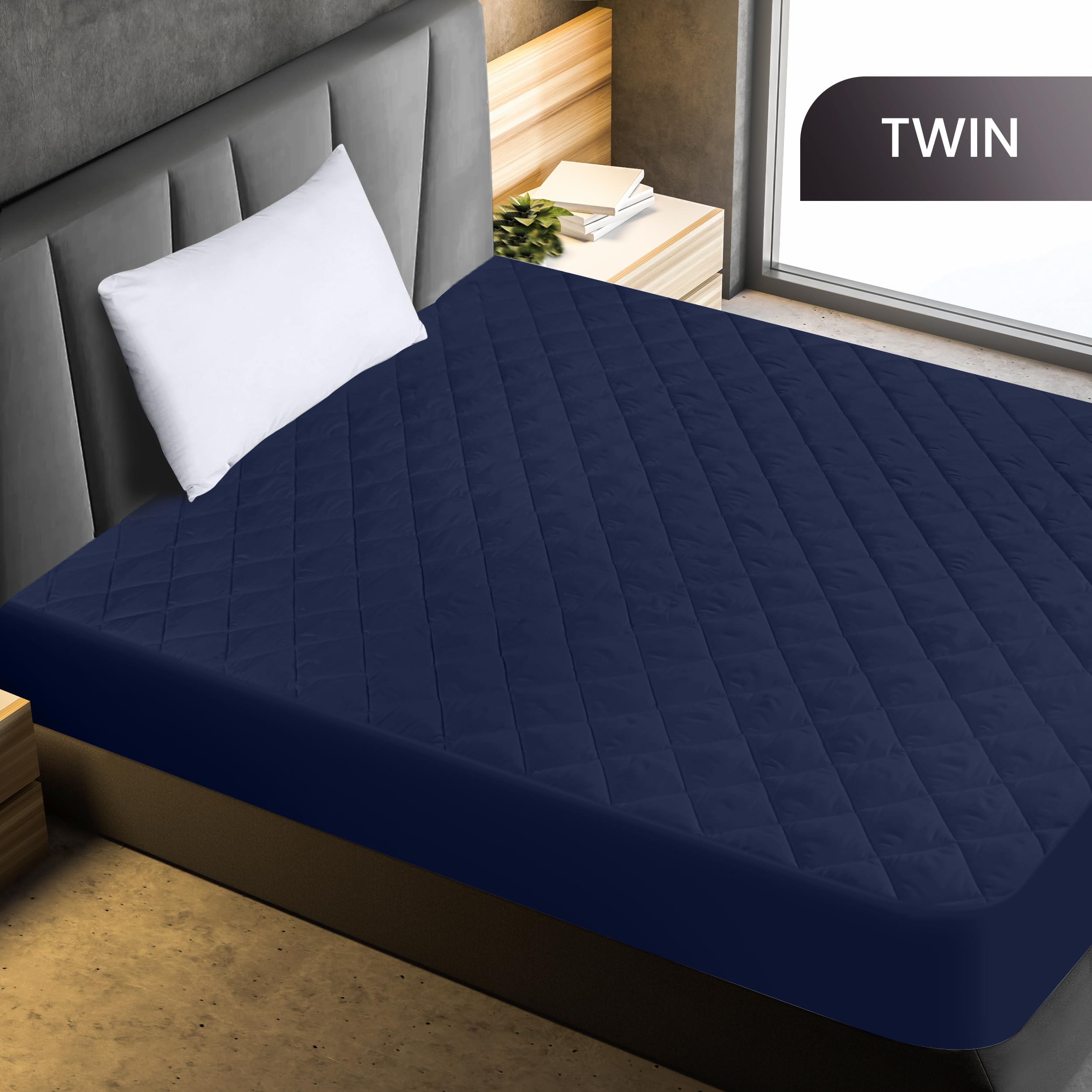 Foto 3 pulgar | Colchón Utopia Bedding Acolchado, Ajustado, Tamaño Doble, Azul Marino - Venta Internacional.