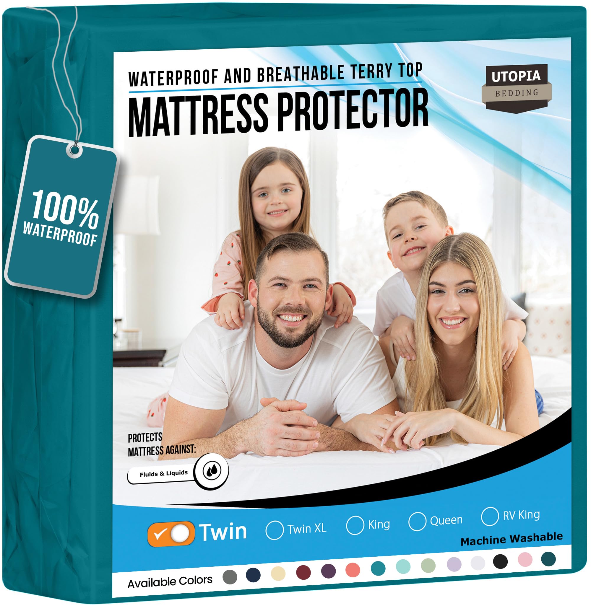 Foto 2 pulgar | Protector De Colchón Impermeable Utopia Bedding, Tamaño Doble - Venta Internacional.