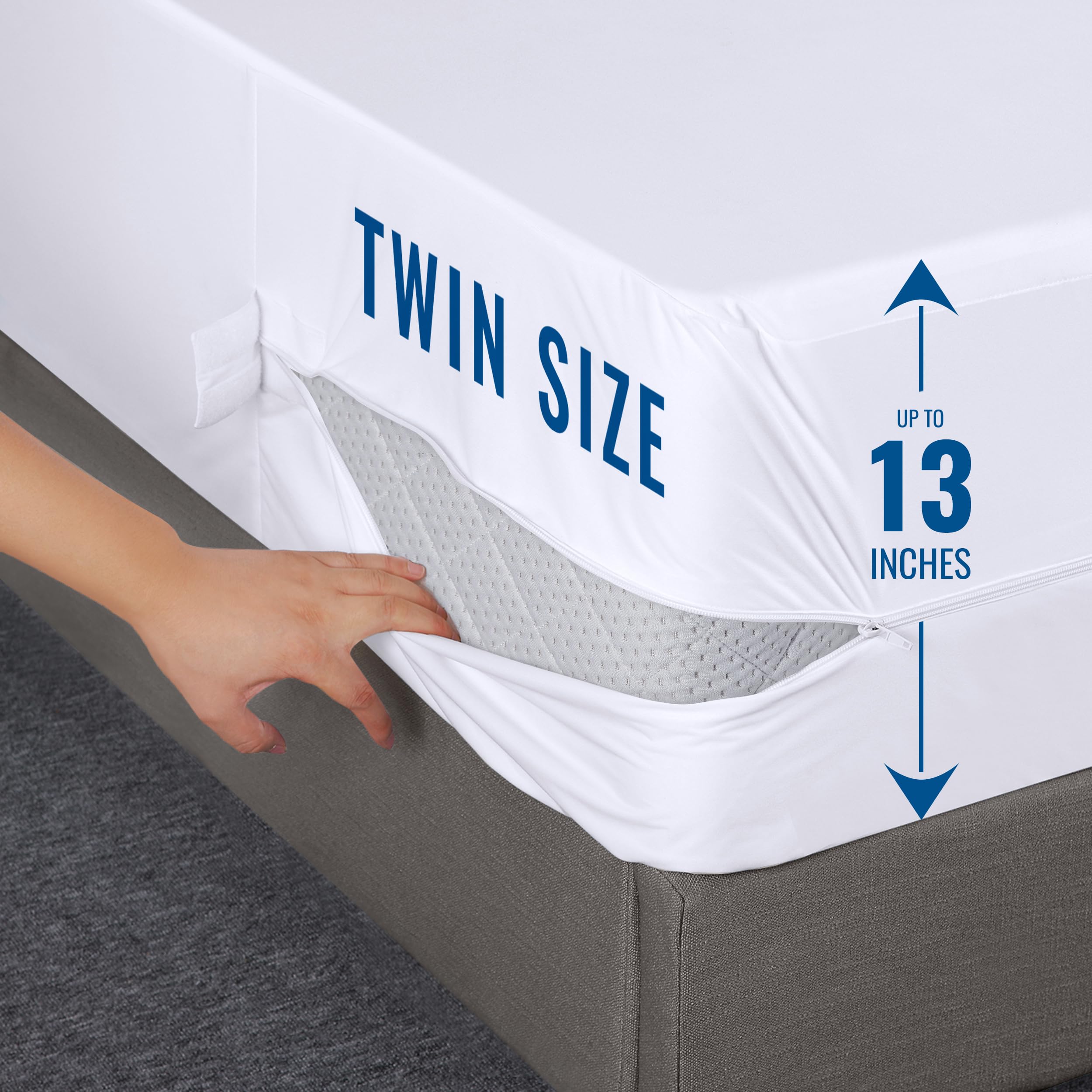 Foto 4 pulgar | Colchón Utopia, Ropa De Cama Impermeable, Paquete Doble De 2 - Venta Internacional.