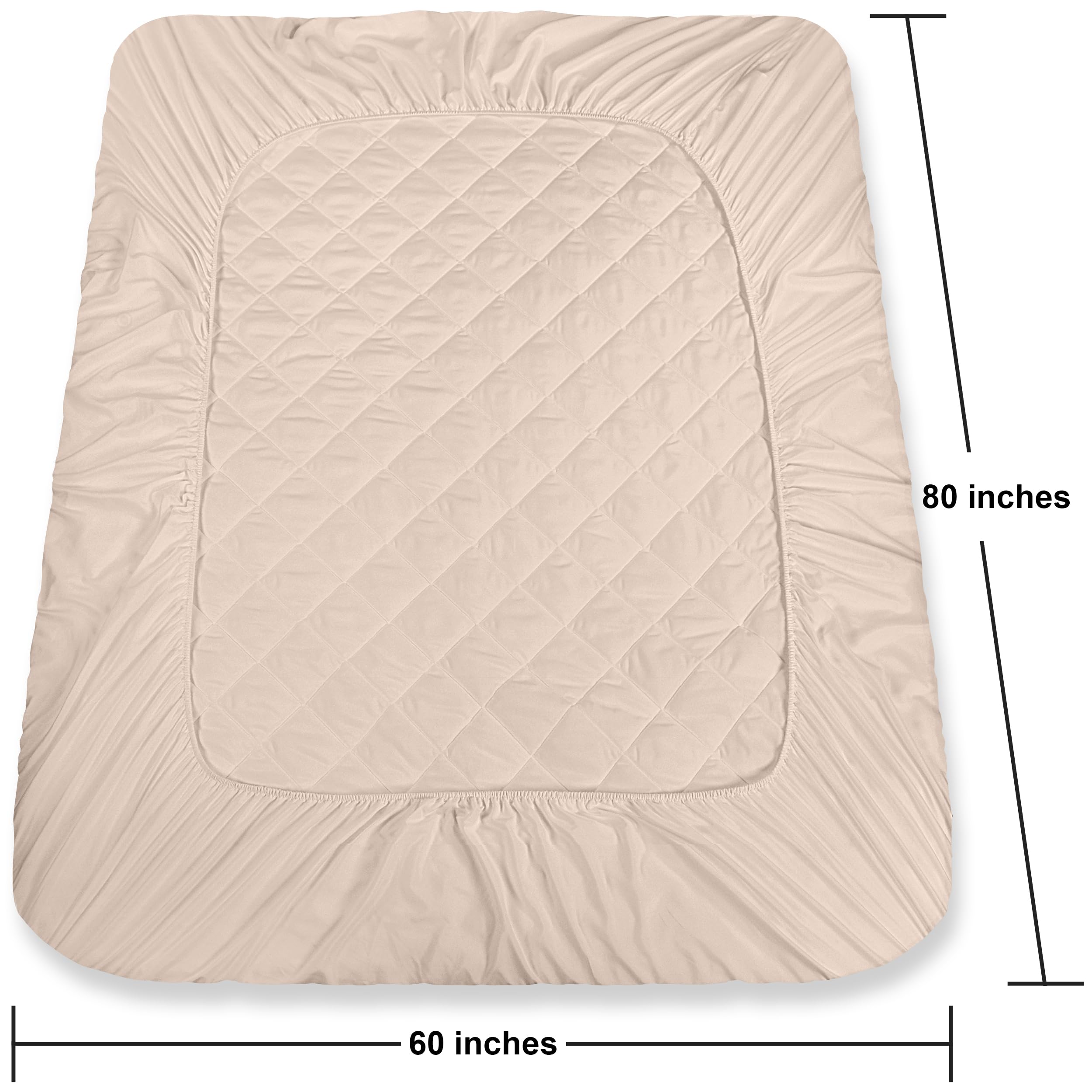 Foto 5 pulgar | Funda De Colchón Utopia Bedding Acolchada, Tamaño Queen, Color Beige - Venta Internacional.