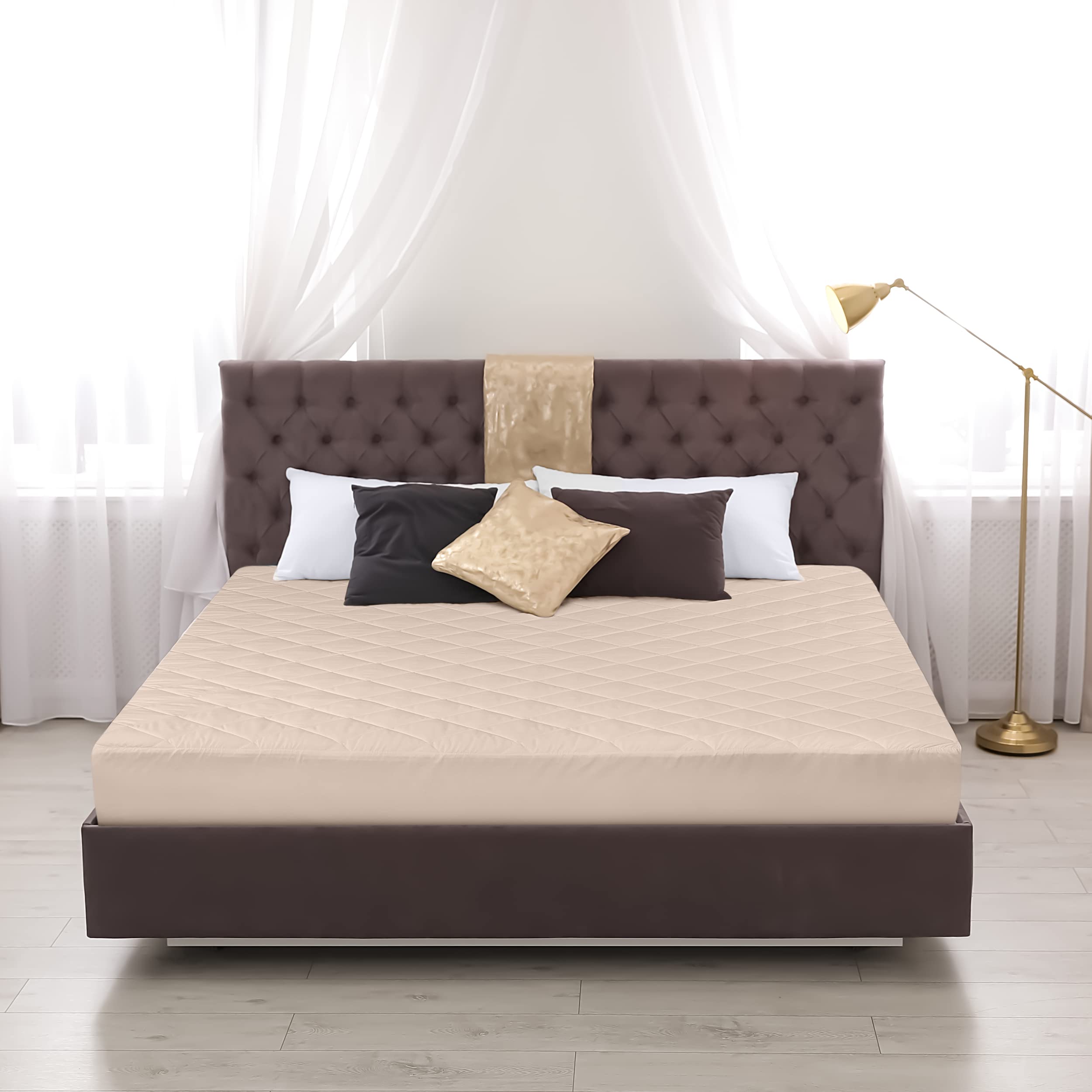 Foto 8 pulgar | Funda De Colchón Utopia Bedding Acolchada, Tamaño Queen, Color Beige - Venta Internacional.