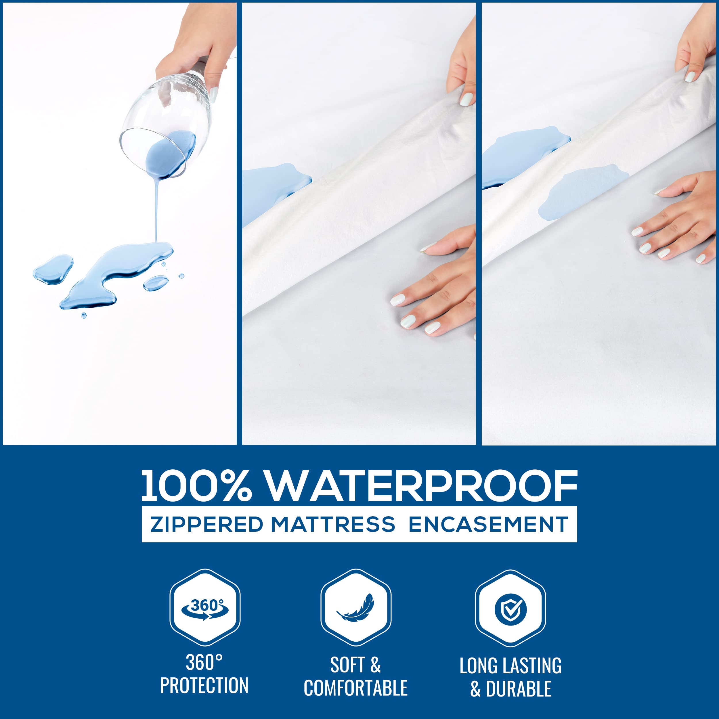 Foto 2 | Funda De Colchón Utopia Bedding Twin Xl Impermeable - Venta Internacional.