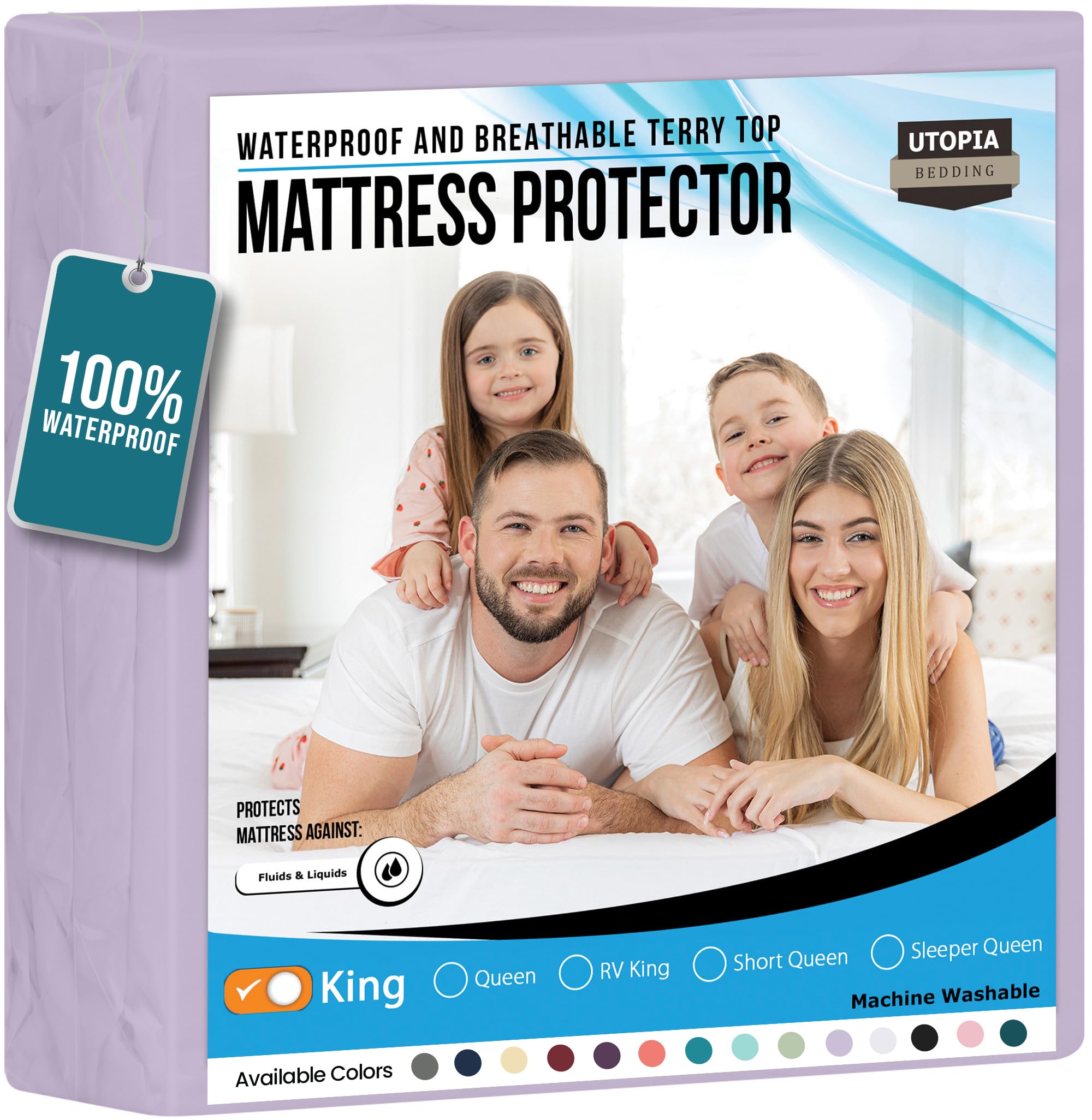 Foto 2 pulgar | Protector De Colchón Utopia Bedding Impermeable Tamaño King - Venta Internacional.