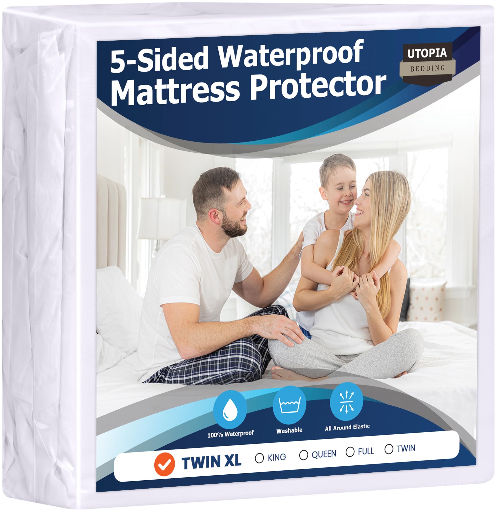 Foto 2 pulgar | Protector De Colchón Utopia Bedding, Impermeable, Tamaño Xl - Venta Internacional.