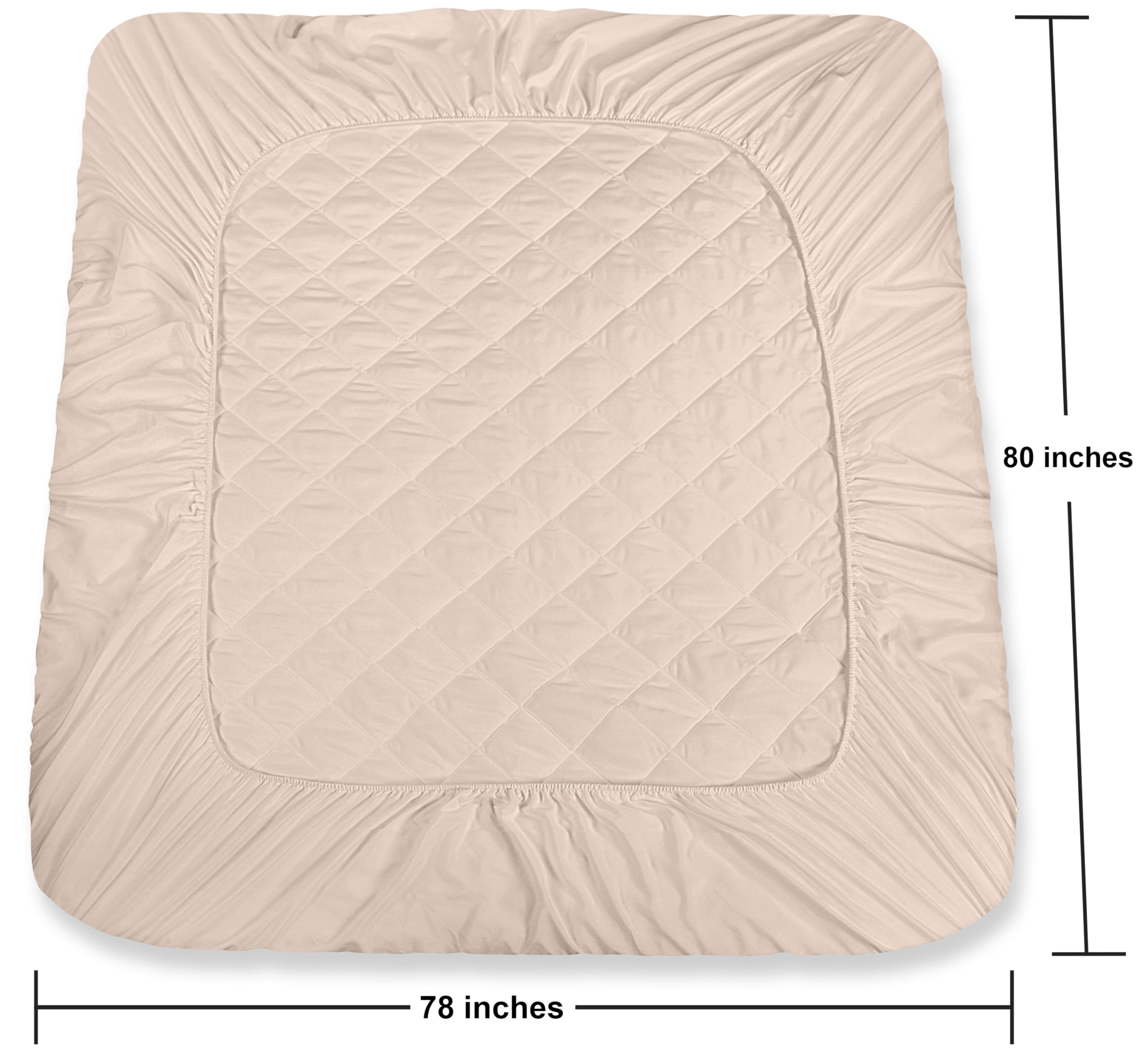 Foto 5 pulgar | Funda De Colchón Utopia Bedding Acolchada, Tamaño King, Color Beige - Venta Internacional.