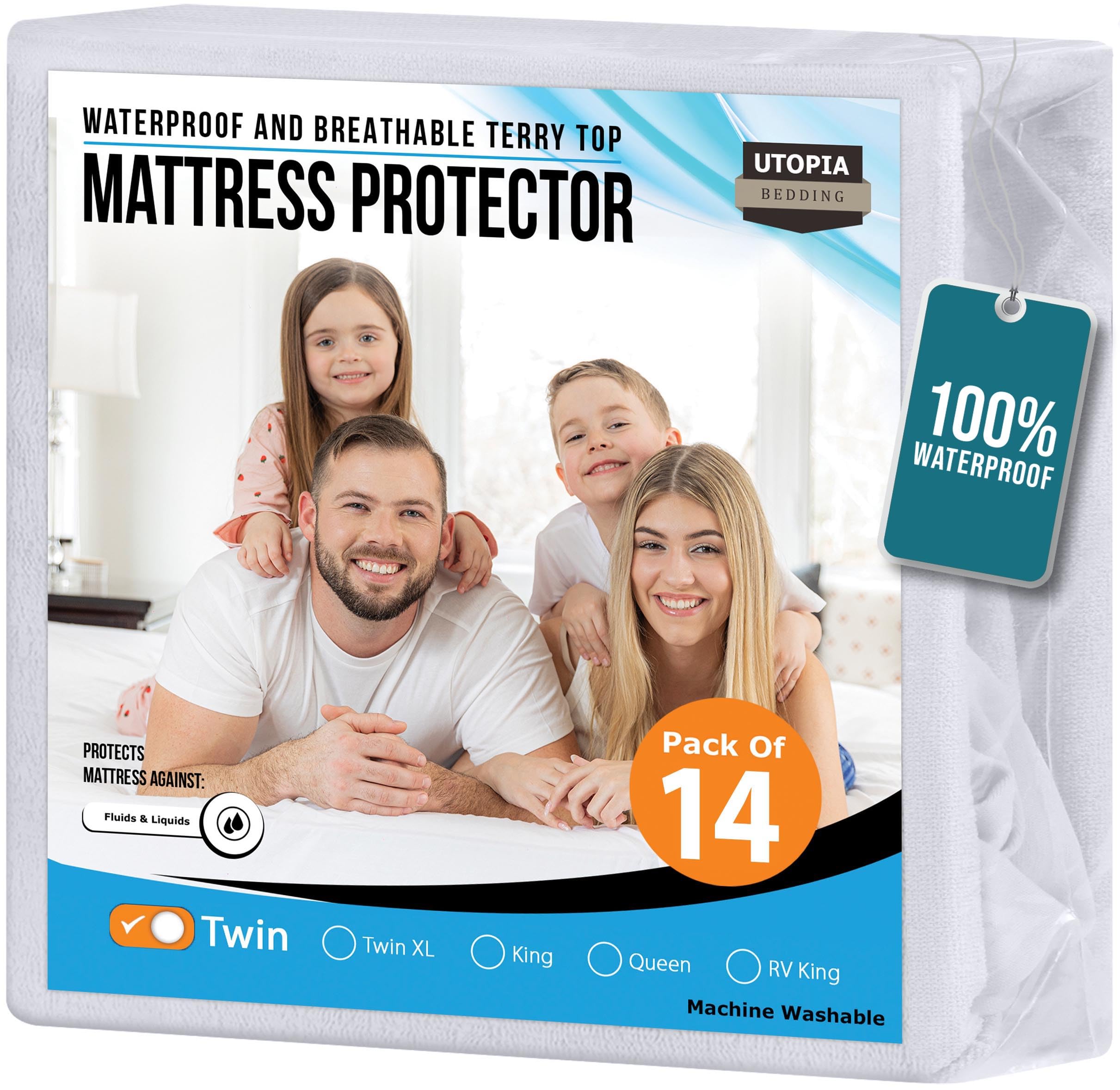 Foto 1 | Protector De Colchón Utopia Bedding Impermeable, Tamaño Doble - Venta Internacional.