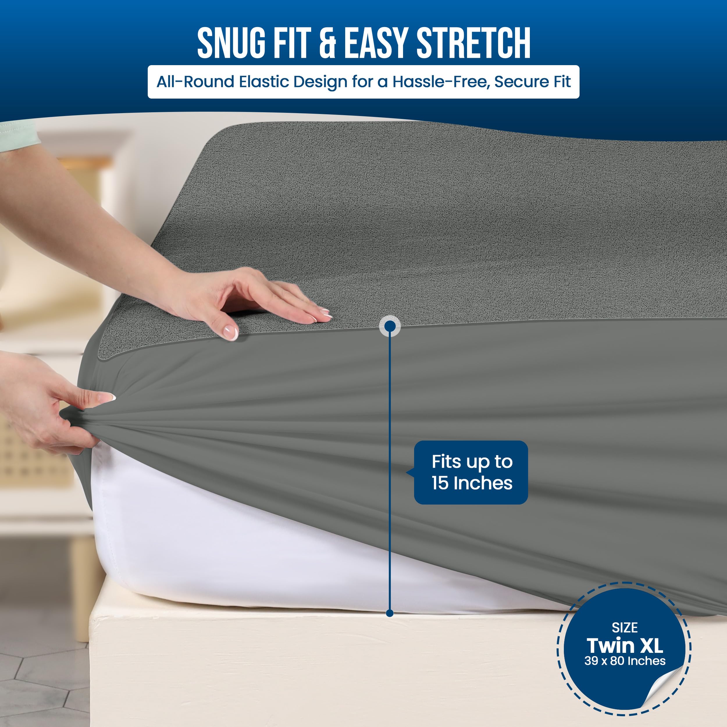Foto 4 pulgar | Protector De Colchón Utopia Bedding, Impermeable, Tamaño Xl - Venta Internacional.