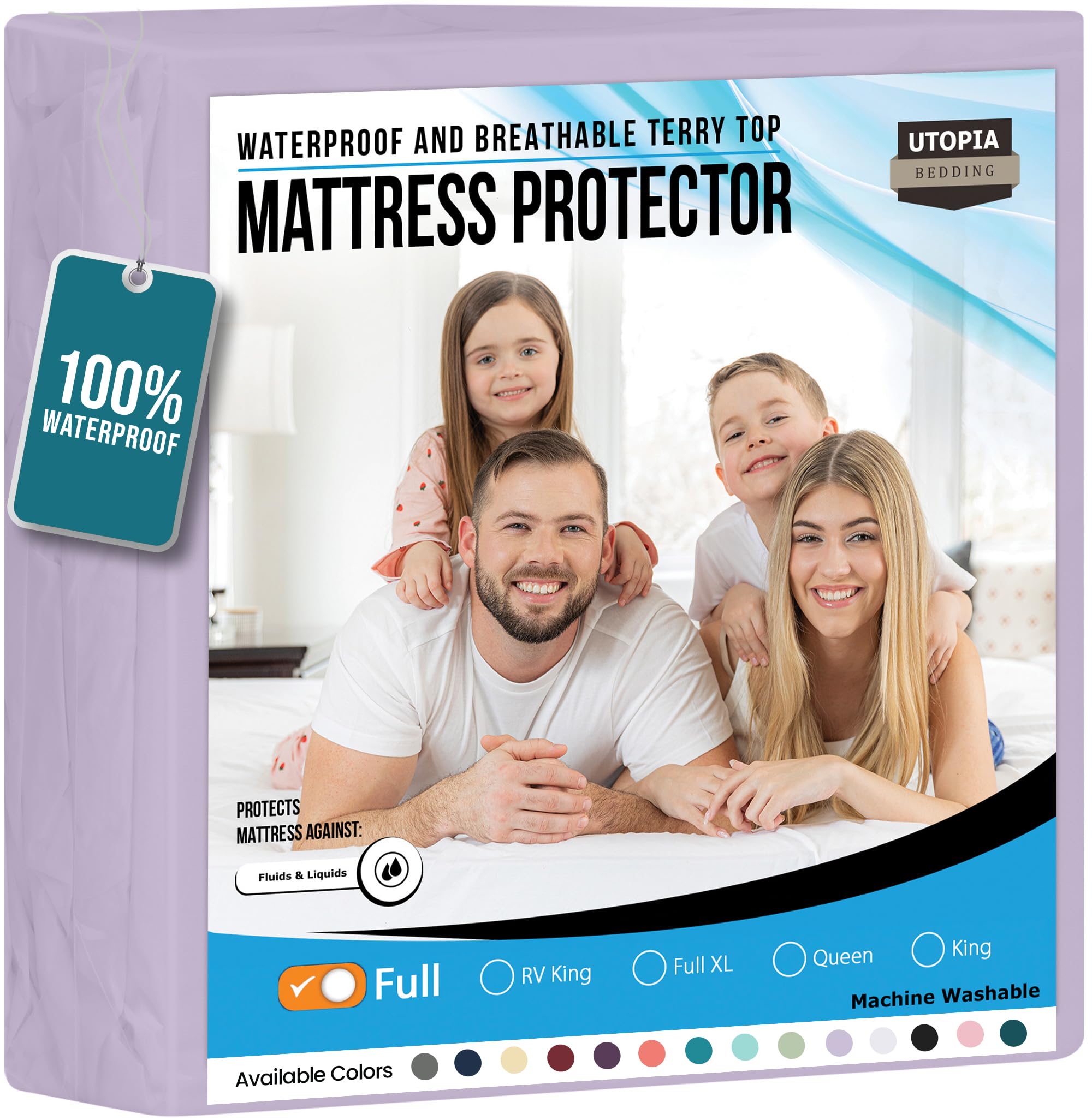 Foto 1 | Protector De Colchón Utopia Bedding Impermeable, Tamaño Completo - Venta Internacional.