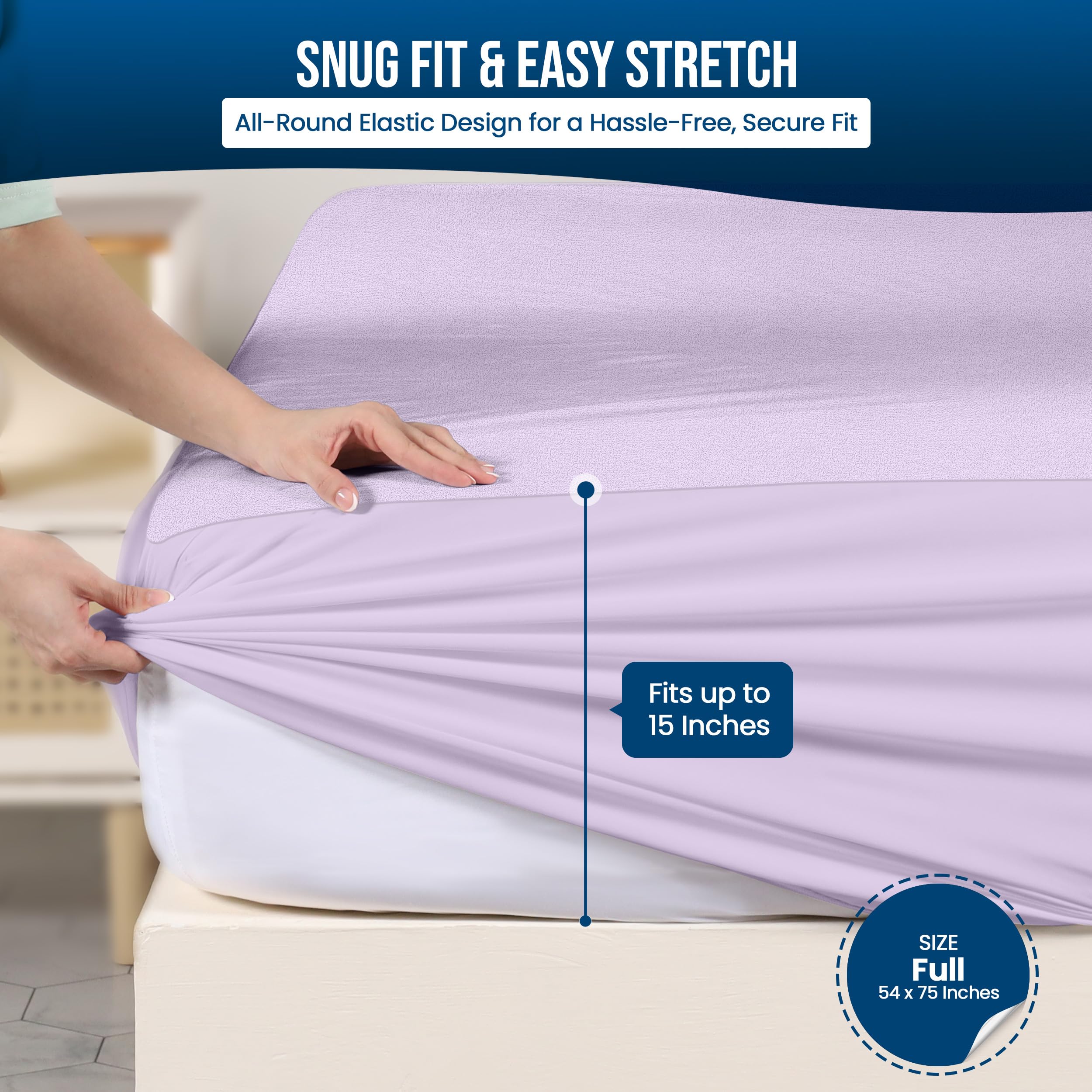 Foto 4 pulgar | Protector De Colchón Utopia Bedding Impermeable, Tamaño Completo - Venta Internacional.