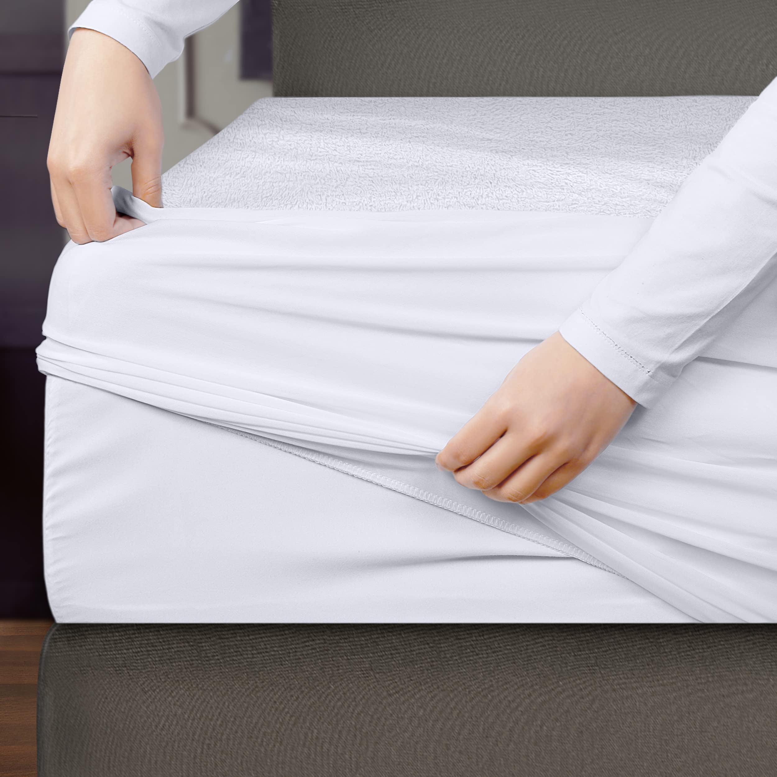 Foto 7 | Protector De Colchón Utopia Bedding Impermeable Tamaño Queen - Venta Internacional.