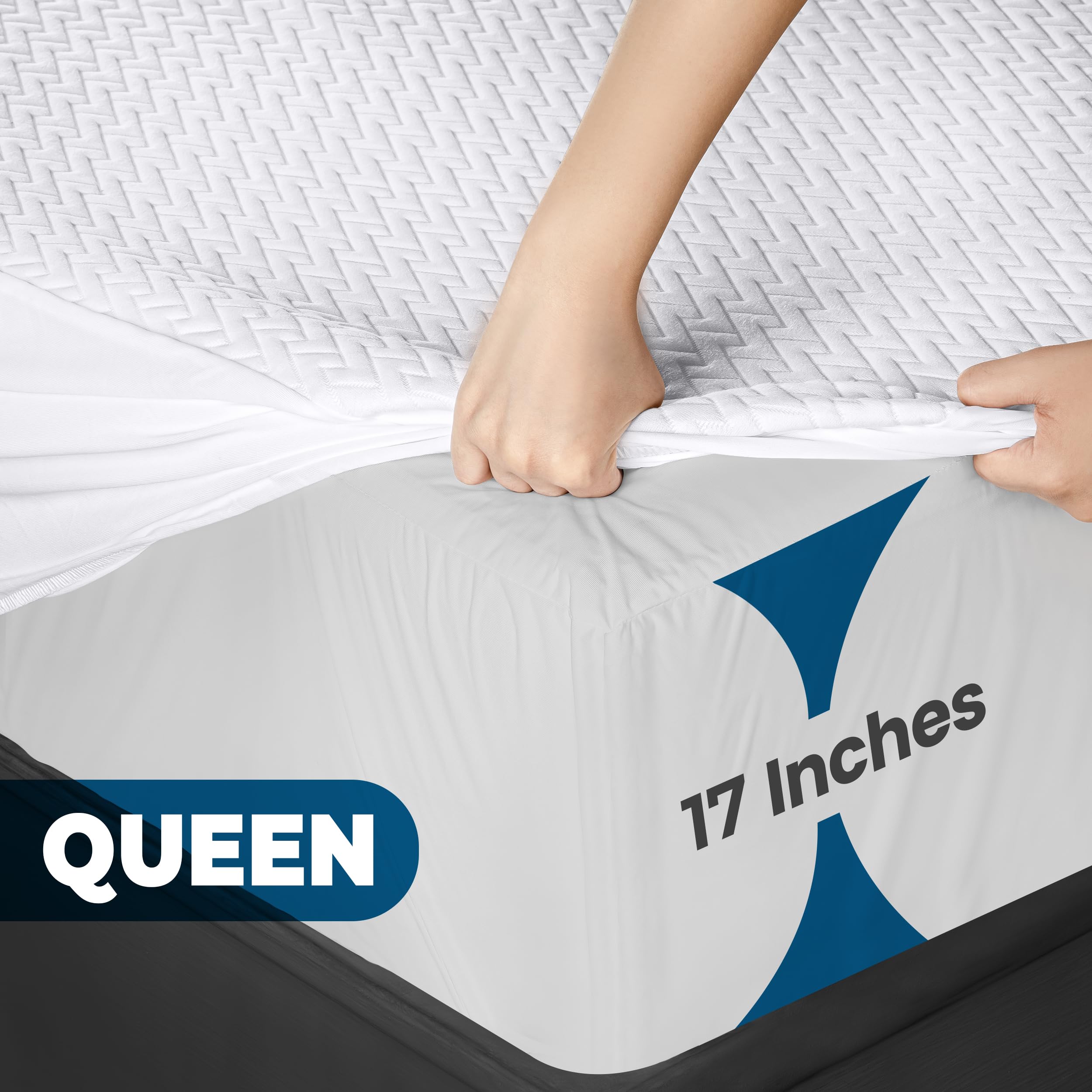 Foto 3 pulgar | Protector de Colchón Impermeable Utopia Bedding Queen Size - Venta Internacional