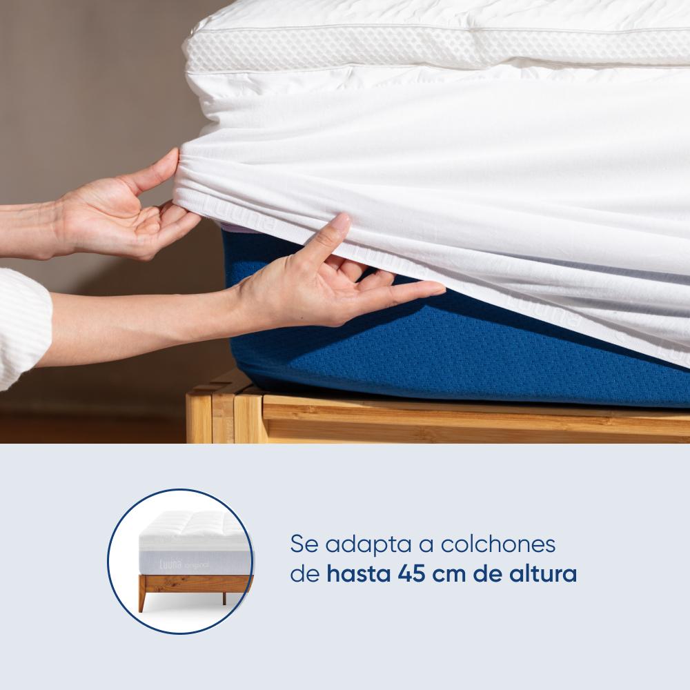 Foto 7 | Cubre Colchón Ultra Soft Cool Luuna Frescura y Suavidad a tu Colchón Antimircrobiano Individual